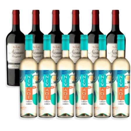 1 CAJA NICASIA VINEYARDS RED BLEND MALBEC 750ML + 1 CAJA NEW AGE SWEET WINE BLANCO DULCE 750ML
