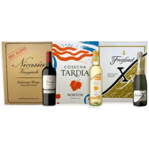 Nicasia Cabernet Franc 750ml X6 + Cosecha Tardía Blanco 750ml X6 + Freixenet X Extra Brut 750ml X6