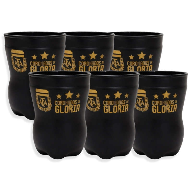 Afa Coronados De Gloria Vaso De Vidrio Negro 800ml - Imagen 2