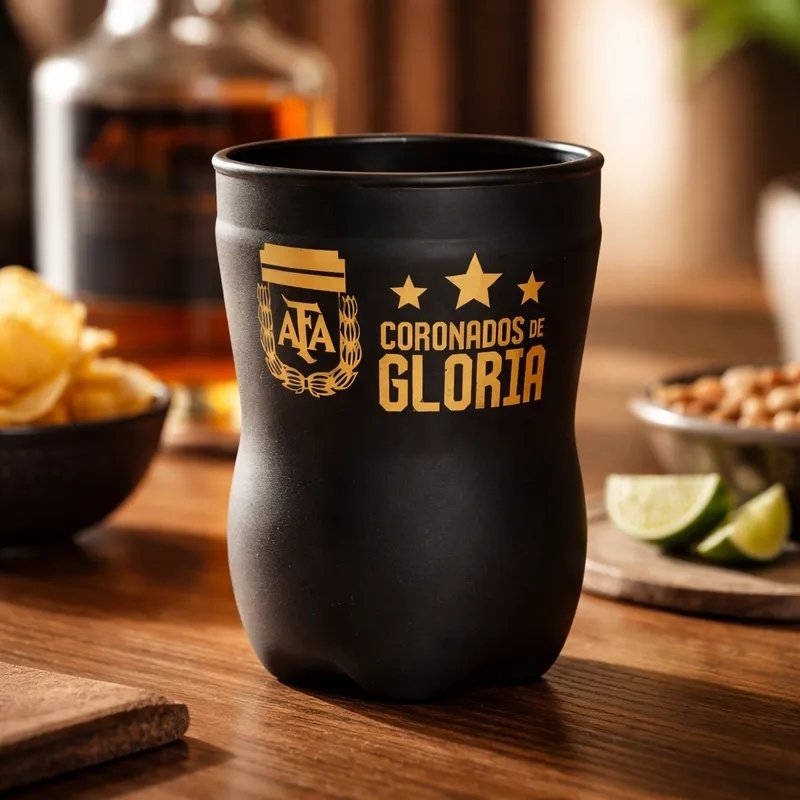 Afa Coronados De Gloria Vaso De Vidrio Negro 800ml - Imagen 3
