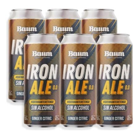 Alternative view of Baum Iron Ale 0.0 Sin Alcohol Lata 473ml