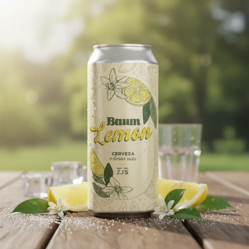 Baum Lemon Soda Lata 473ml - Imagen 3