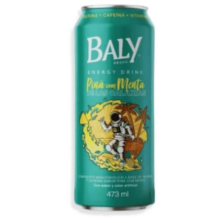 Bebida Energizante Baly Piña Con Menta 473ml Importado