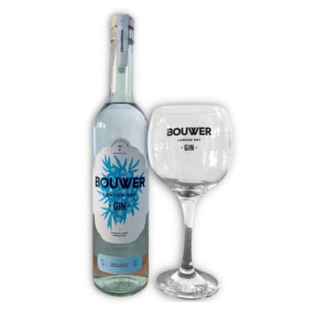 BOUWER SMALL BATCH GIN LONDON DRY + COPÓN DE VIDRIO 600ML