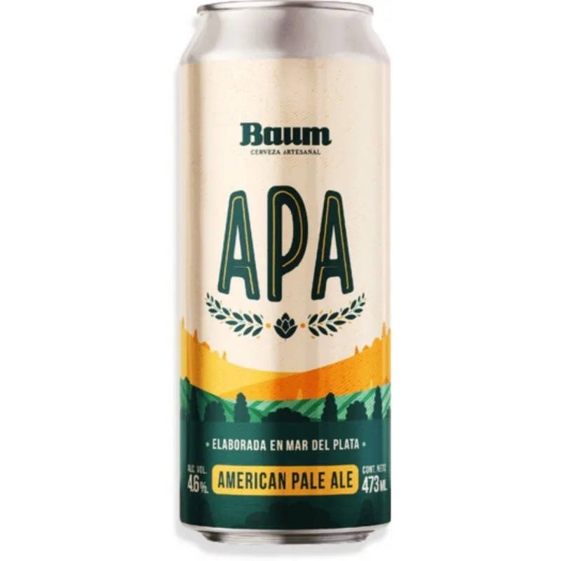 Cerveza Rubia Artesanal Baum Apa American Pale Ale 473ml