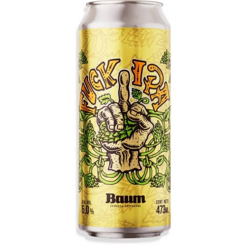 Cerveza Rubia Artesanal Baum Fuck Ipa Lata 473ml