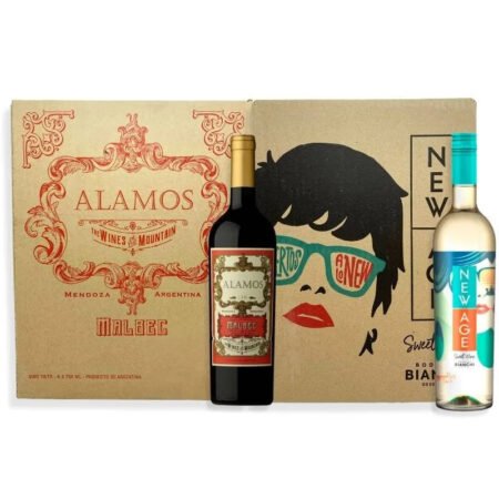1 CAJA ÁLAMOS MALBEC 750ML + 1 CAJA NEW AGE SWEET WINE BLANCO DULCE 750ML