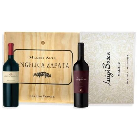 1 CAJA ANGÉLICA ZAPATA MALBEC ALTA + 1 CAJA LUIGI BOSCA MALBEC