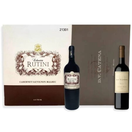 1 CAJA D.V. CATENA CABERNET MALBEC 750ML + 1 CAJA RUTINI CABERNET SAUVIGNON MALBEC