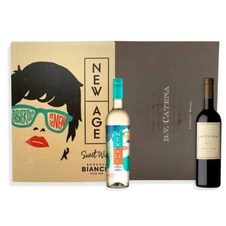 1 CAJA D.V. CATENA CABERNET MALBEC 750ML + 1 CAJA NEW AGE SWEET WINE BLANCO DULCE 750ML