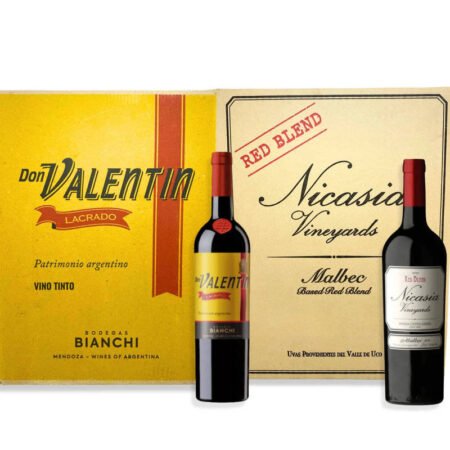 1 CAJA NICASIA VINEYARDS RED BLEND MALBEC 750ML + 1 CAJA DON VALENTÍN LACRADO TINTO BLEND 750ML