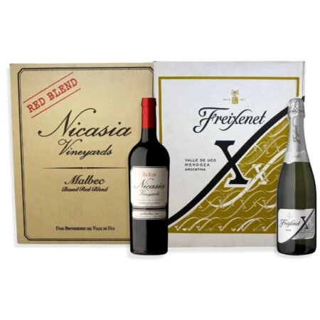 1 CAJA NICASIA VINEYARDS RED BLEND MALBEC 750ML + 1 CAJA FREIXENET X DULCE 750ML
