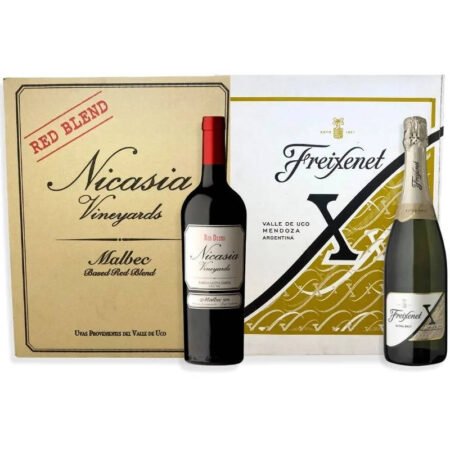 1 CAJA NICASIA VINEYARDS RED BLEND MALBEC 750ML + 1 CAJA FREIXENET X EXTRA BRUT 750ML