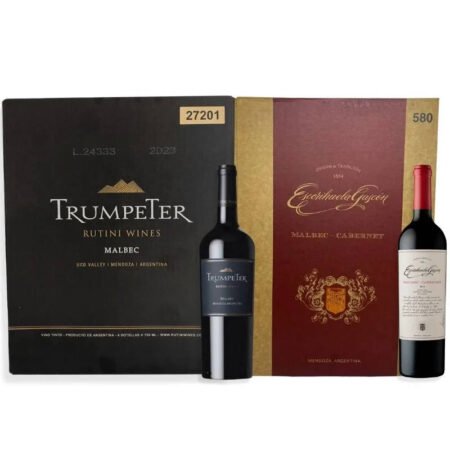 1 CAJA ESCORIHUELA GASCÓN MALBEC CABERNET 750ML + 1 CAJA TRUMPETER MALBEC 750ML