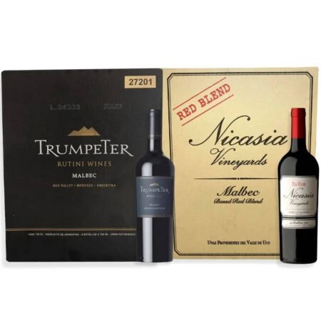 1 CAJA TRUMPETER MALBEC 750ML +  1 CAJA NICASIA VINEYARDS RED BLEND MALBEC 750ML