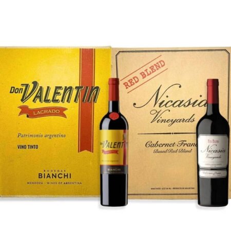 1 CAJA NICASIA VINEYARDS RED BLEND CABERNET FRANC 750ML + 1 CAJA DON VALENTÍN LACRADO TINTO BLEND 750ML