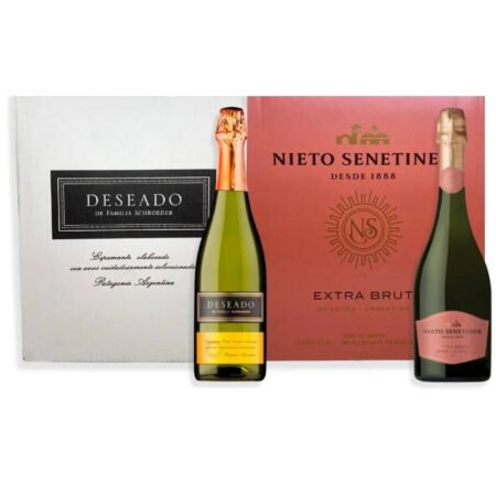 1 CAJA DESEADO FAMILIA SCHROEDER TORRONTÉS DULCE NATURAL 750ML + 1 CAJA NIETO SENETINER EXTRA BRUT 750ML