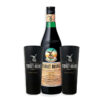 Mix 1u Branca Fernet 750ml + 2u Vaso De Vidrio Fernet Branca Inimitable Negro 750ml
