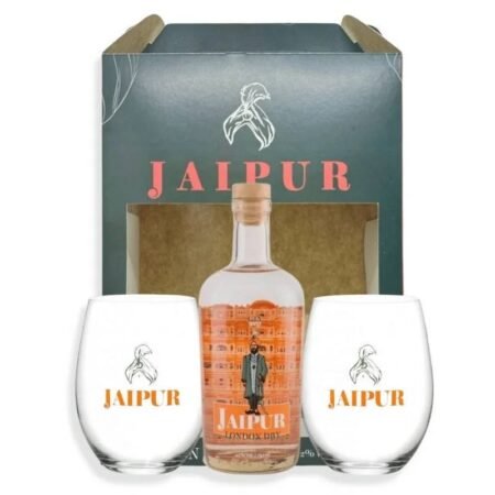 Gin Jaipur London Dry 750ml + 2 Vasos 460ml C/Estuche