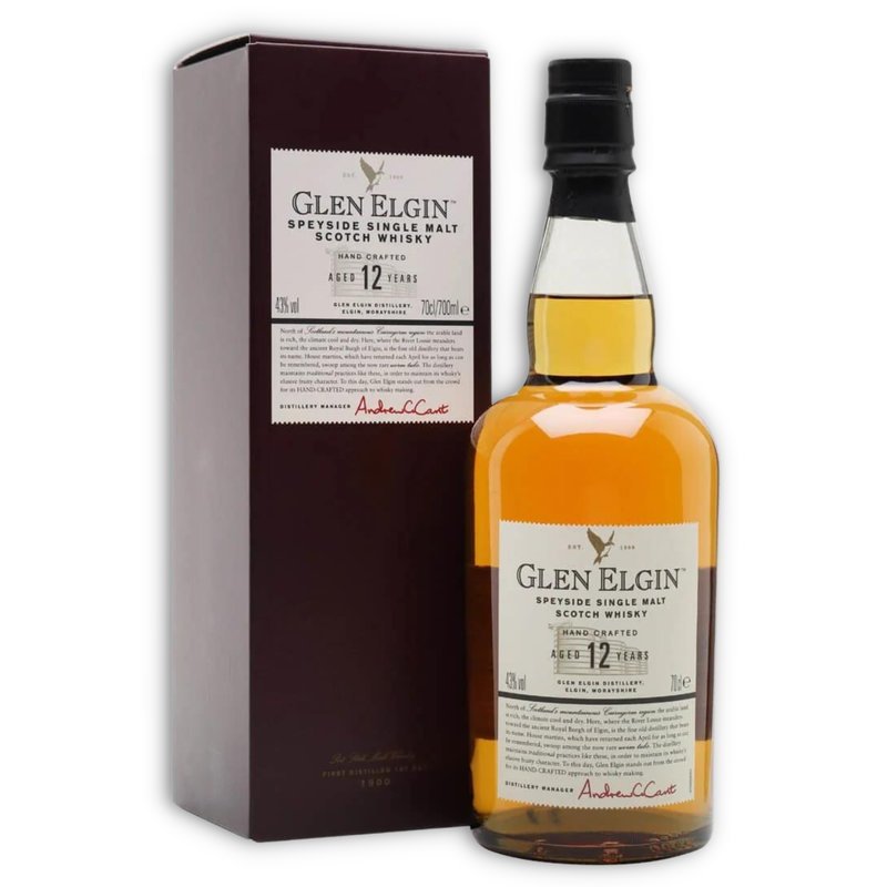 GLEN ELGIN SPEYSIDE SINGLE MALT SCOTCH 12 YEARS 750ML C/ESTUCHE