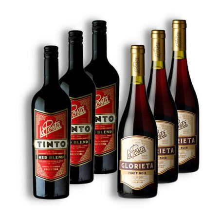 LA POSTA MIX 3U GLORIETA PINOT NOIR + 3U TINTO RED BLEND CAJA X6U 750ML