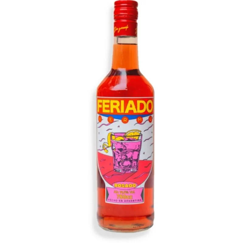 Licor Aperitivo Vermouth Feriado Rosado 750ml Argentina