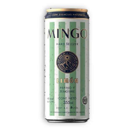 Mingo Hard Seltzer Coctel Limón Pepino y Jengibre Lata 355ml