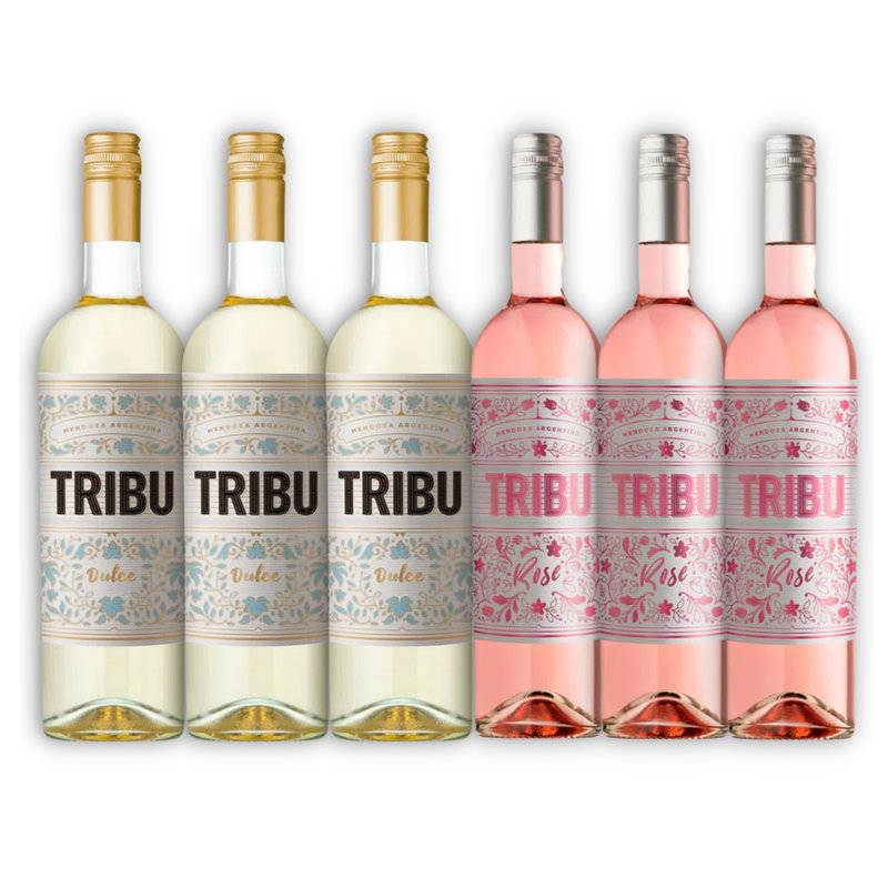 MIX VINO 3U TRIBU DULCE + 3U TRIBU ROSÉ CAJA X6U 750ML
