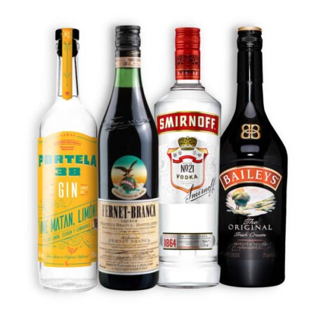 MIX 1U SMIRNOFF CLASICO + 1U PORTELA + 1U BAILEYS + 1U FERNET BRANCA