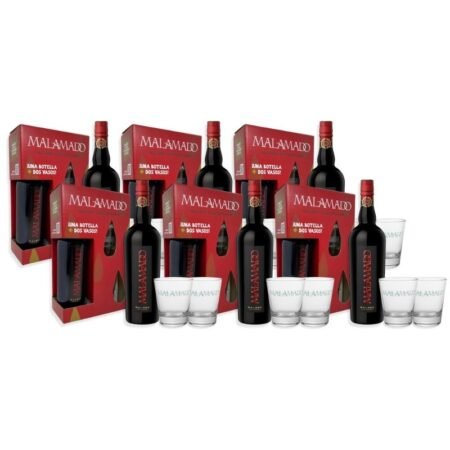 Alternative view of Malamado Malbec 750ml + 2 Vasos De Vidrio 350ml c/Estuche