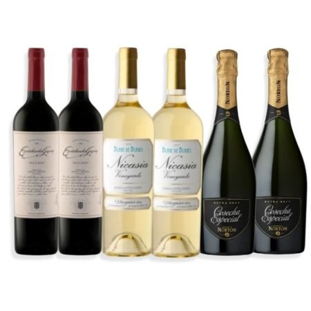 Mix 2u Escorihuela Gascón Malbec 750ml + 2u Nicasia Viognier 750ml + 2u Cosecha Especial Extra Brut 750ml