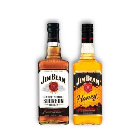 MIX 1U JIM BEAM WHITE WHISKY 750ML + 1U JIM BEAM HONEY WHISKY 750ML