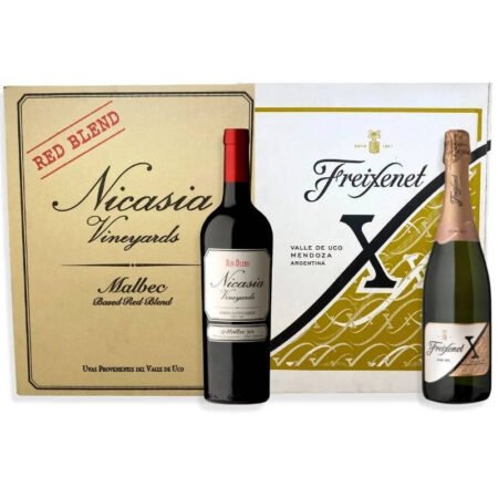 1 CAJA NICASIA VINEYARDS RED BLEND MALBEC 750ML + 1 CAJA FREIXENET X DEMI SEC 750ML