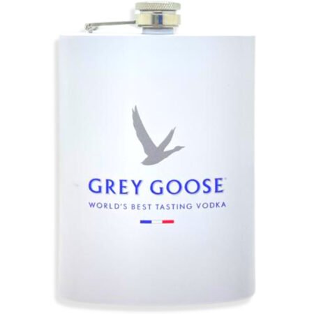 PETACA GREY GOOSE BLANCA ACERO INOXIDABLE 8OZ 236ML