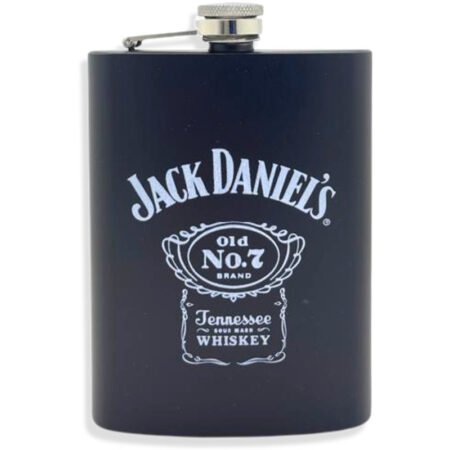 PETACA JACK DANIEL´S OLD N°7 NEGRA ACERO INOXIDABLE 8OZ 236ML