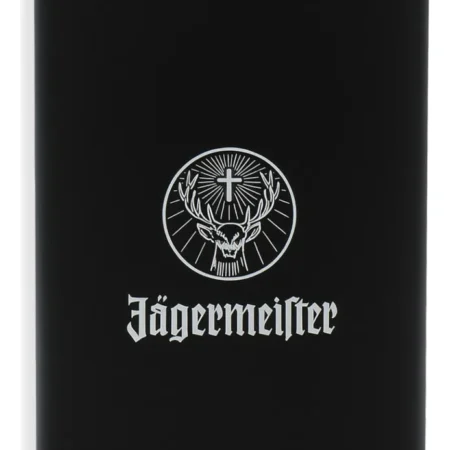 PETACA JÄGERMEISTER NEGRA ACERO INOXIDABLE 8OZ 236ML