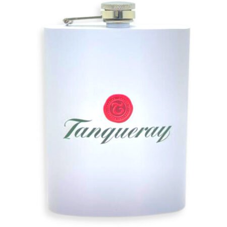 PETACA TANQUERAY BLANCA ACERO INOXIDABLE 8OZ 236ML