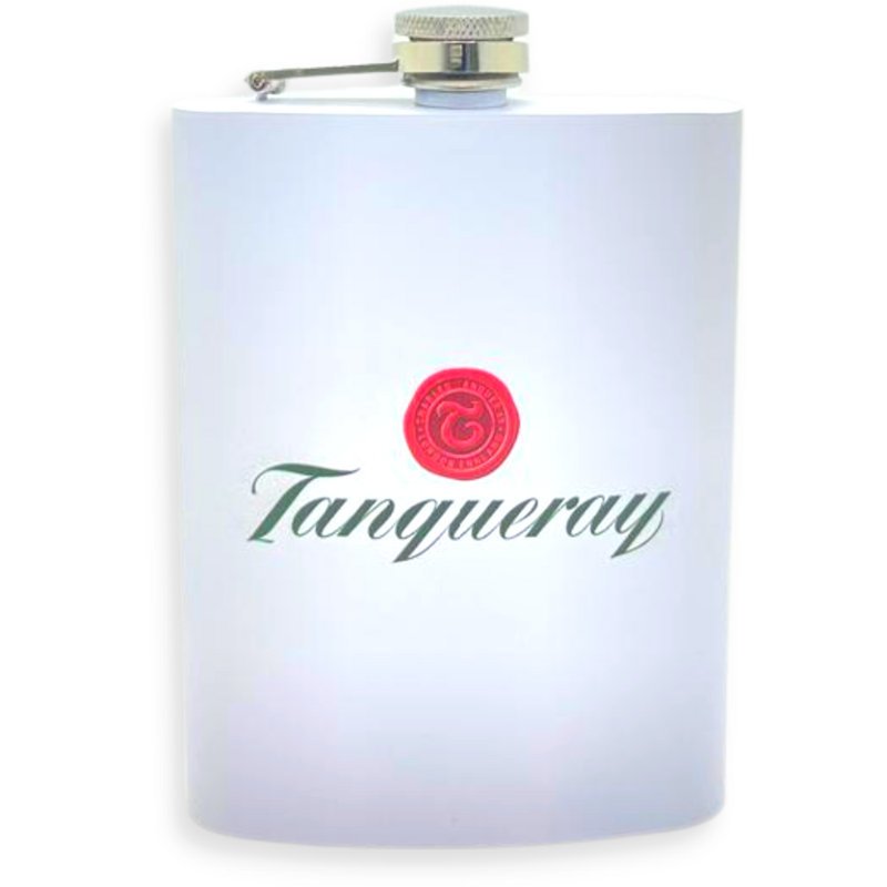 PETACA TANQUERAY BLANCA ACERO INOXIDABLE 8OZ 236ML