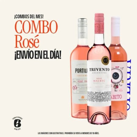 BOX 4 2U ABITO ROSÉ MALBEC SYRAH 750ML+ 2U PORTILLO ROSÉ MALBEC 750ML	+ 2U TRIVENTO ARGENTINA RESERVE ROSÉ MALBEC 750ML
