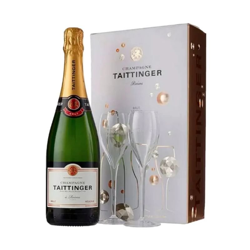 Taittinger Brut Réserve 750ml C/estuche + 2 Copas