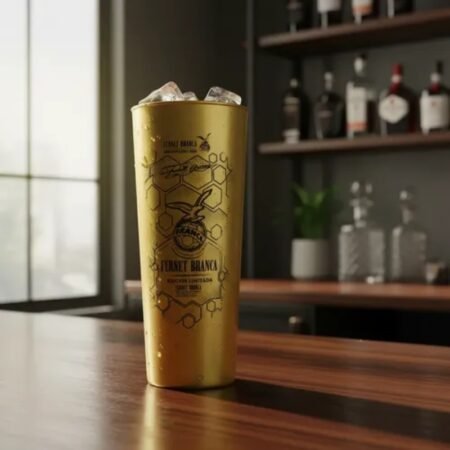 Vaso de Vidrio Fernet Branca Edición Limitada Dorado 750ml - Imagen 3