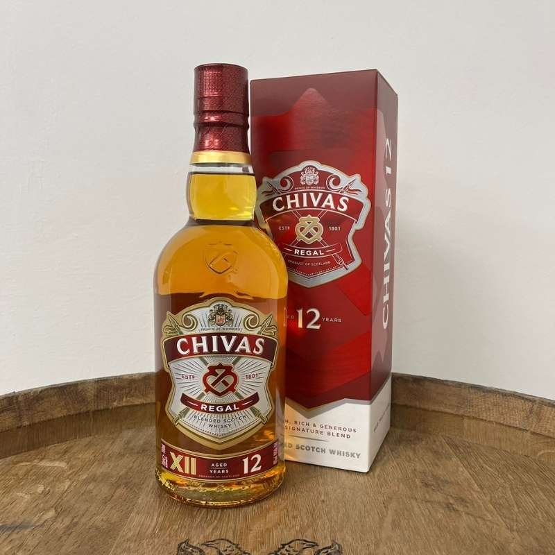 1u Chivas Regal Aged 12 Years 700ml C/estuche + 2u Chivas Vaso de Vidrio 330ml - Imagen 3