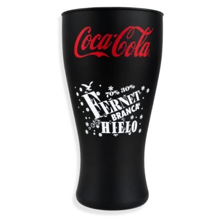 Vaso De Vidrio Coca-Cola Branca Negro 1000ml