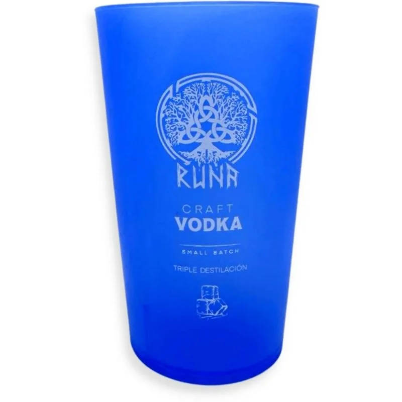 RUNA CRAFT VODKA VASO DE PLÁSTICO AZUL 400ML