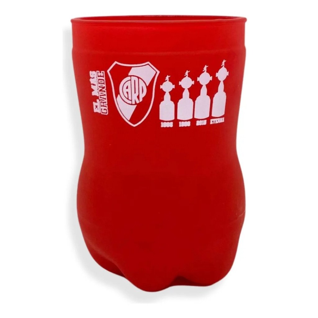 River Plate Vaso De Vidrio Rojo 800ml