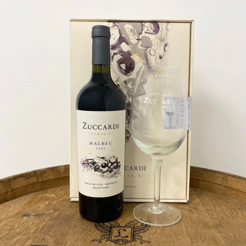 Zuccardi Serie A Malbec 750ml + Copa De Vidrio 600ml C/Estuche - Imagen 5