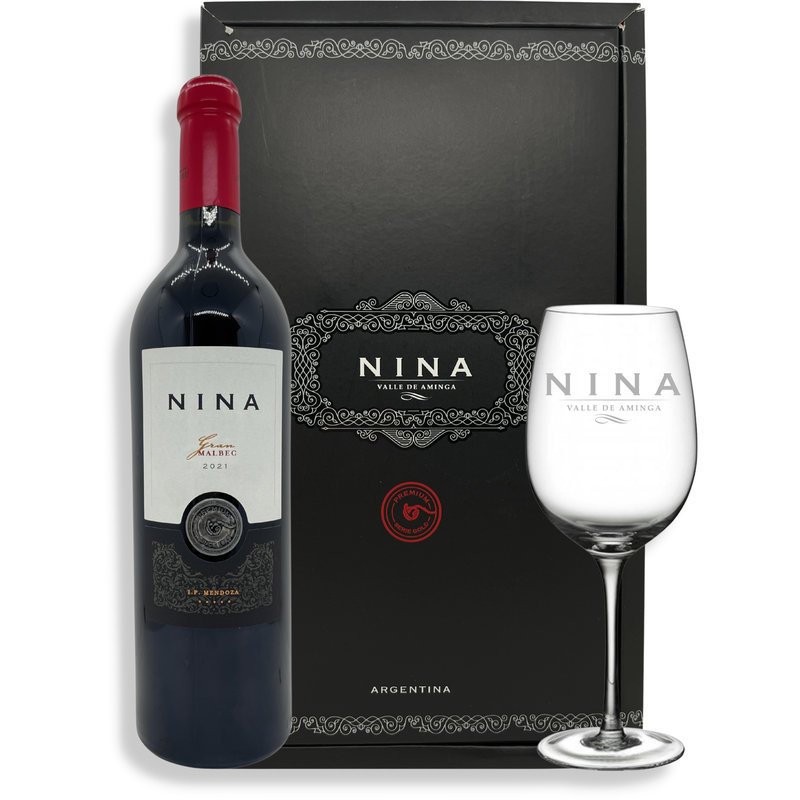 Nina Gran Malbec 750ml + 1u Copa C/Estuche