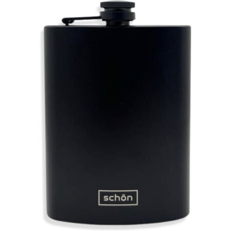 PETACA SCHÖN BLACK MATTE ACERO INOXIDABLE 8OZ 236ML